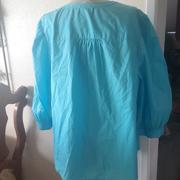 St. John's Bay Blue Blouse - Picture 5 of 7